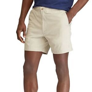 Polo by Ralph Lauren Classic Fit Men's Tan Flat Front Shorts 6" Inseam
